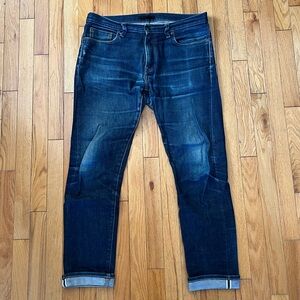 Uniqlo Men's Dark Blue Slim Jeans